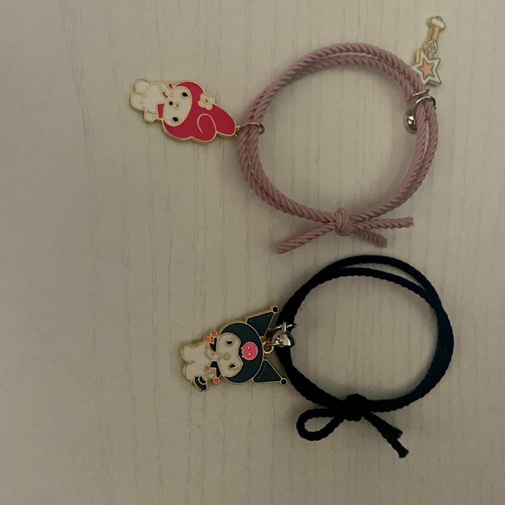 Matching my melody and Kuromi bracelets
